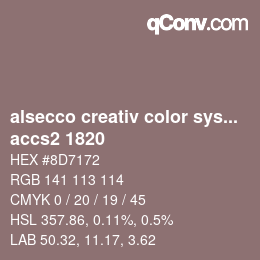 Color code: alsecco creativ color system 2.0 (accs 2.0) - accs2 1820 | qconv.com