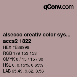 Color code: alsecco creativ color system 2.0 (accs 2.0) - accs2 1822 | qconv.com