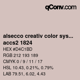 カラーコード: alsecco creativ color system 2.0 (accs 2.0) - accs2 1824 | qconv.com