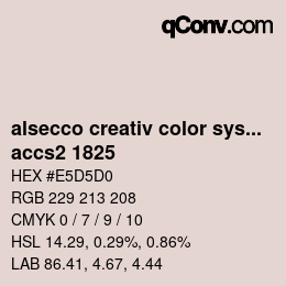 Color code: alsecco creativ color system 2.0 (accs 2.0) - accs2 1825 | qconv.com
