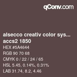 カラーコード: alsecco creativ color system 2.0 (accs 2.0) - accs2 1850 | qconv.com