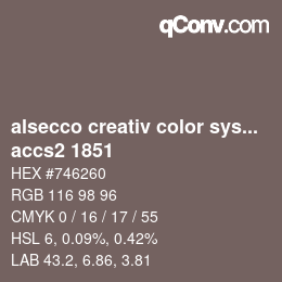 カラーコード: alsecco creativ color system 2.0 (accs 2.0) - accs2 1851 | qconv.com