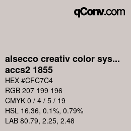 Color code: alsecco creativ color system 2.0 (accs 2.0) - accs2 1855 | qconv.com