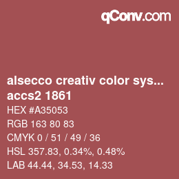 Código de color: alsecco creativ color system 2.0 (accs 2.0) - accs2 1861 | qconv.com