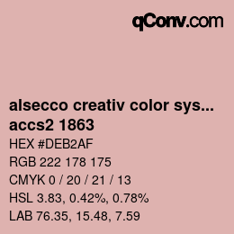 Código de color: alsecco creativ color system 2.0 (accs 2.0) - accs2 1863 | qconv.com