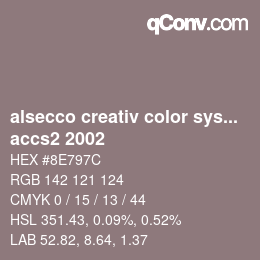 カラーコード: alsecco creativ color system 2.0 (accs 2.0) - accs2 2002 | qconv.com