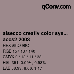 Código de color: alsecco creativ color system 2.0 (accs 2.0) - accs2 2003 | qconv.com