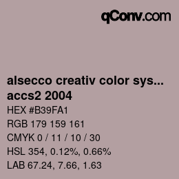 Color code: alsecco creativ color system 2.0 (accs 2.0) - accs2 2004 | qconv.com