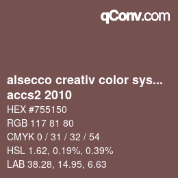 Color code: alsecco creativ color system 2.0 (accs 2.0) - accs2 2010 | qconv.com
