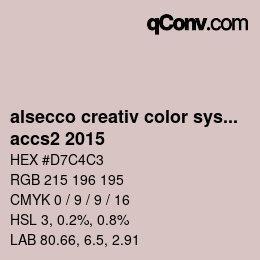 Color code: alsecco creativ color system 2.0 (accs 2.0) - accs2 2015 | qconv.com