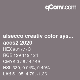 Color code: alsecco creativ color system 2.0 (accs 2.0) - accs2 2020 | qconv.com