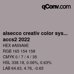 Color code: alsecco creativ color system 2.0 (accs 2.0) - accs2 2022 | qconv.com