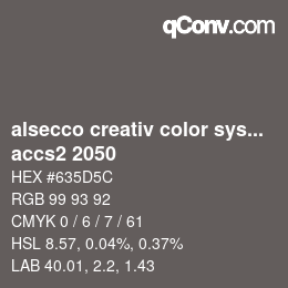 Color code: alsecco creativ color system 2.0 (accs 2.0) - accs2 2050 | qconv.com