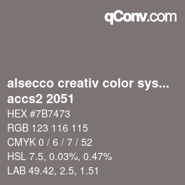 Código de color: alsecco creativ color system 2.0 (accs 2.0) - accs2 2051 | qconv.com