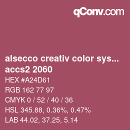 Color code: alsecco creativ color system 2.0 (accs 2.0) - accs2 2060 | qconv.com