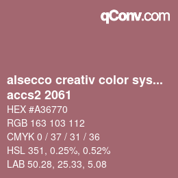 Color code: alsecco creativ color system 2.0 (accs 2.0) - accs2 2061 | qconv.com