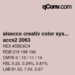 Código de color: alsecco creativ color system 2.0 (accs 2.0) - accs2 2063 | qconv.com