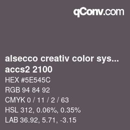 Color code: alsecco creativ color system 2.0 (accs 2.0) - accs2 2100 | qconv.com