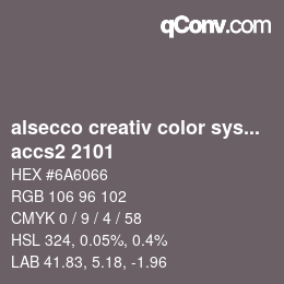 カラーコード: alsecco creativ color system 2.0 (accs 2.0) - accs2 2101 | qconv.com