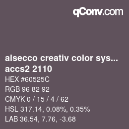 Color code: alsecco creativ color system 2.0 (accs 2.0) - accs2 2110 | qconv.com