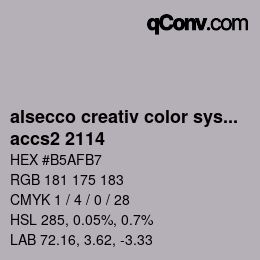 Color code: alsecco creativ color system 2.0 (accs 2.0) - accs2 2114 | qconv.com