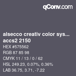 カラーコード: alsecco creativ color system 2.0 (accs 2.0) - accs2 2150 | qconv.com