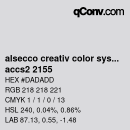 カラーコード: alsecco creativ color system 2.0 (accs 2.0) - accs2 2155 | qconv.com