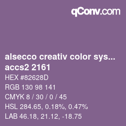 カラーコード: alsecco creativ color system 2.0 (accs 2.0) - accs2 2161 | qconv.com