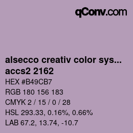 カラーコード: alsecco creativ color system 2.0 (accs 2.0) - accs2 2162 | qconv.com