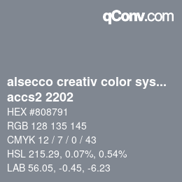 Color code: alsecco creativ color system 2.0 (accs 2.0) - accs2 2202 | qconv.com