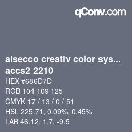 Color code: alsecco creativ color system 2.0 (accs 2.0) - accs2 2210 | qconv.com