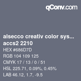 Color code: alsecco creativ color system 2.0 (accs 2.0) - accs2 2210 | qconv.com