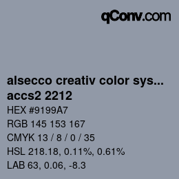 カラーコード: alsecco creativ color system 2.0 (accs 2.0) - accs2 2212 | qconv.com