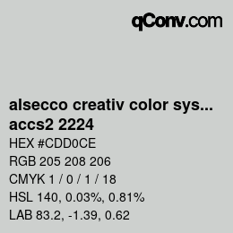 Código de color: alsecco creativ color system 2.0 (accs 2.0) - accs2 2224 | qconv.com