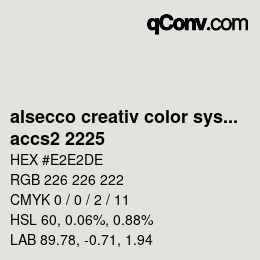 Color code: alsecco creativ color system 2.0 (accs 2.0) - accs2 2225 | qconv.com