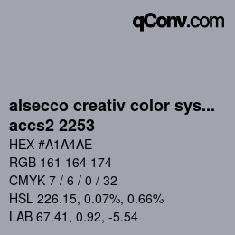 Color code: alsecco creativ color system 2.0 (accs 2.0) - accs2 2253 | qconv.com