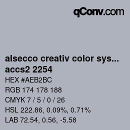 カラーコード: alsecco creativ color system 2.0 (accs 2.0) - accs2 2254 | qconv.com