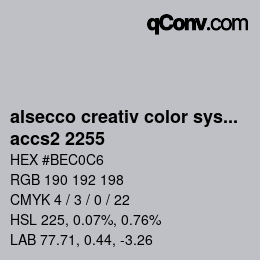 カラーコード: alsecco creativ color system 2.0 (accs 2.0) - accs2 2255 | qconv.com