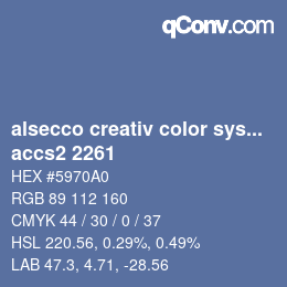 Color code: alsecco creativ color system 2.0 (accs 2.0) - accs2 2261 | qconv.com
