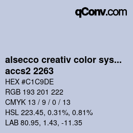 カラーコード: alsecco creativ color system 2.0 (accs 2.0) - accs2 2263 | qconv.com