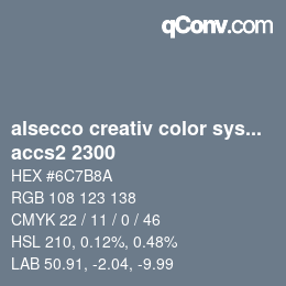 Código de color: alsecco creativ color system 2.0 (accs 2.0) - accs2 2300 | qconv.com