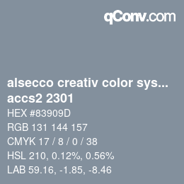 カラーコード: alsecco creativ color system 2.0 (accs 2.0) - accs2 2301 | qconv.com