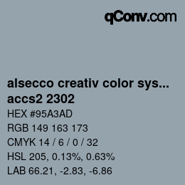 Código de color: alsecco creativ color system 2.0 (accs 2.0) - accs2 2302 | qconv.com