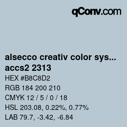 Código de color: alsecco creativ color system 2.0 (accs 2.0) - accs2 2313 | qconv.com