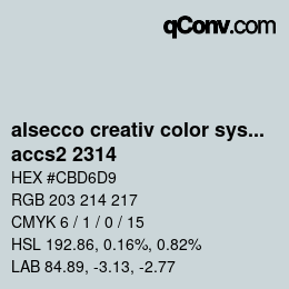Código de color: alsecco creativ color system 2.0 (accs 2.0) - accs2 2314 | qconv.com