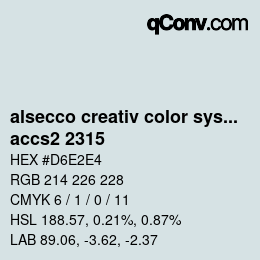 カラーコード: alsecco creativ color system 2.0 (accs 2.0) - accs2 2315 | qconv.com