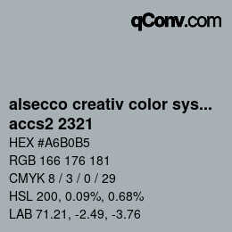 カラーコード: alsecco creativ color system 2.0 (accs 2.0) - accs2 2321 | qconv.com