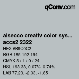 カラーコード: alsecco creativ color system 2.0 (accs 2.0) - accs2 2322 | qconv.com
