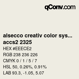 Color code: alsecco creativ color system 2.0 (accs 2.0) - accs2 2325 | qconv.com