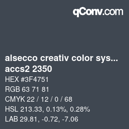 Código de color: alsecco creativ color system 2.0 (accs 2.0) - accs2 2350 | qconv.com